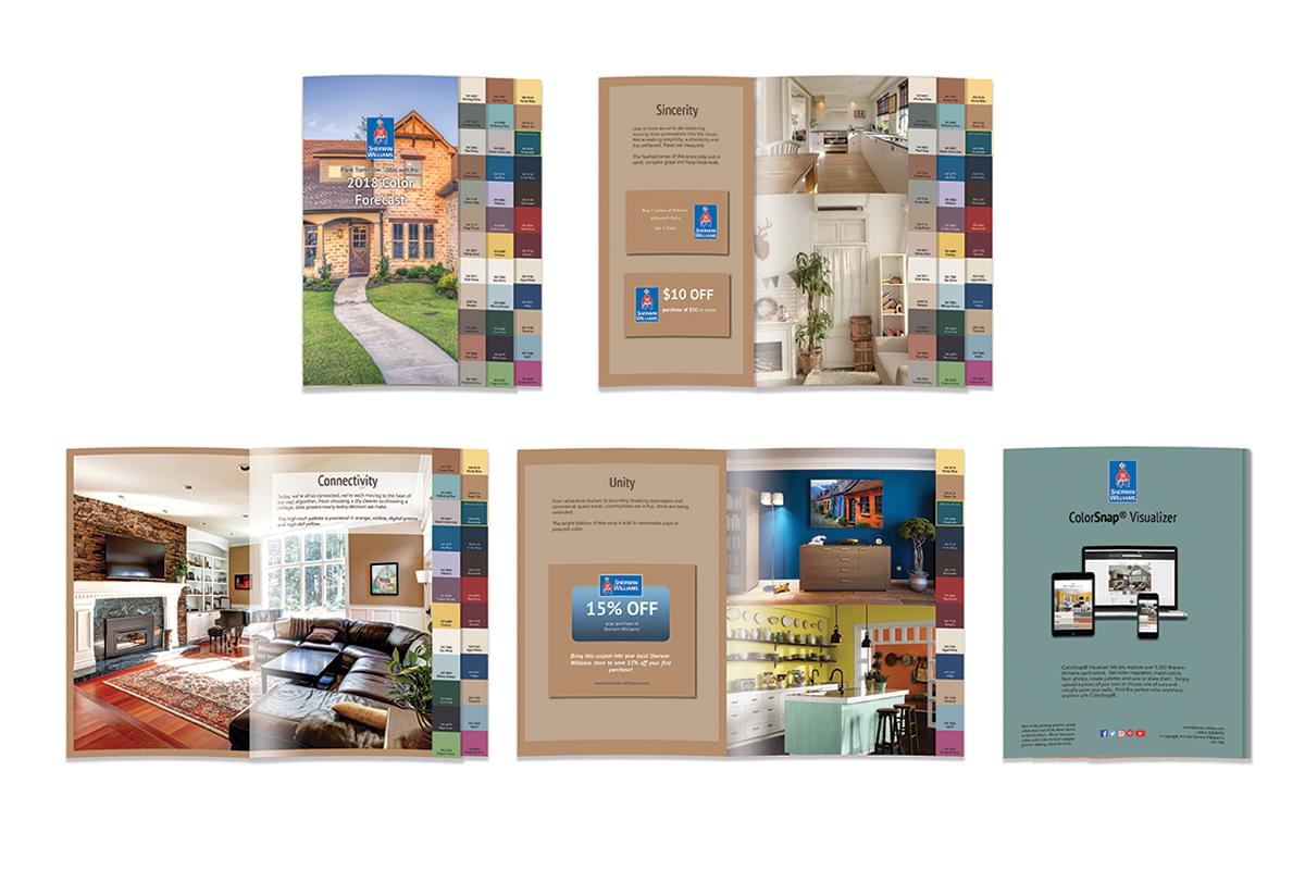 Sherwin-Williams Product Guide Full Spreads Layout Mockup