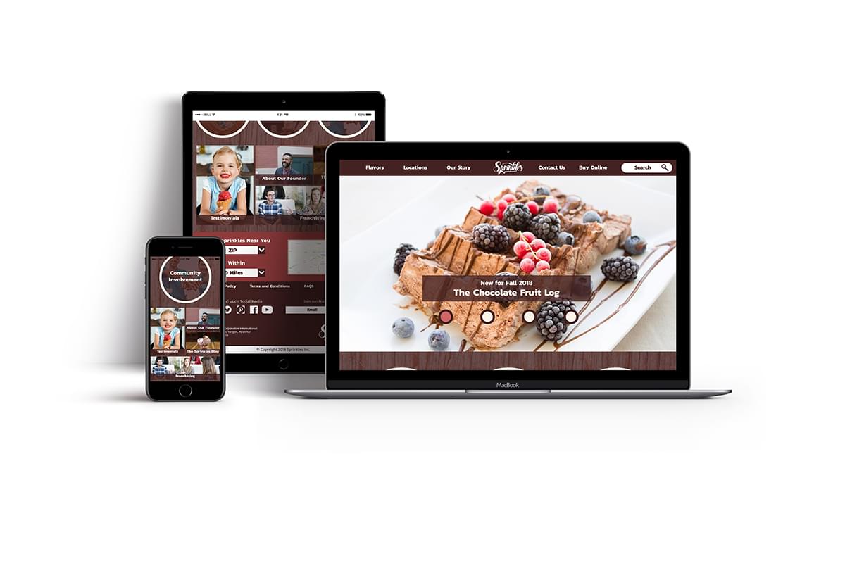 Sprinkles Website Responsive Mockups