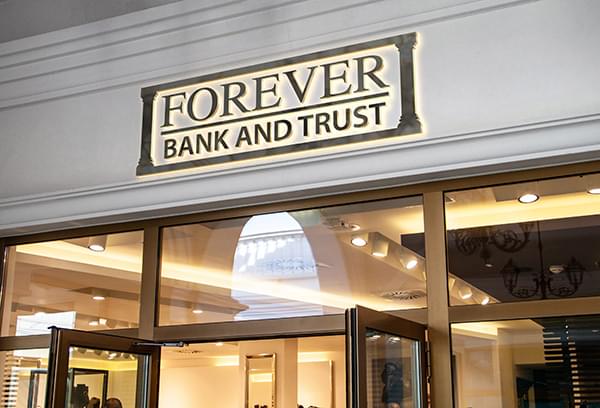 Forever Bank and Trust Logo Mockup Thumbnail