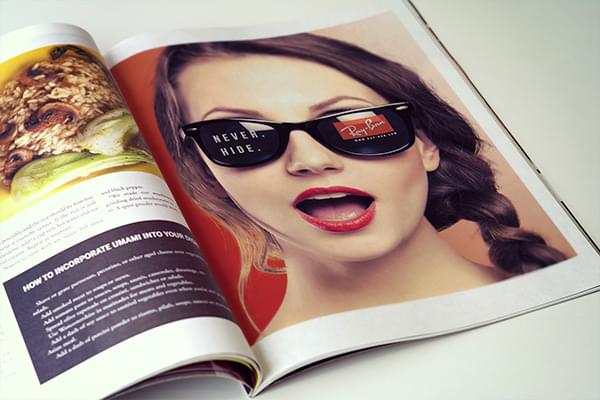 Ray Ban Magazine Advertisement Mockup Thumbnail